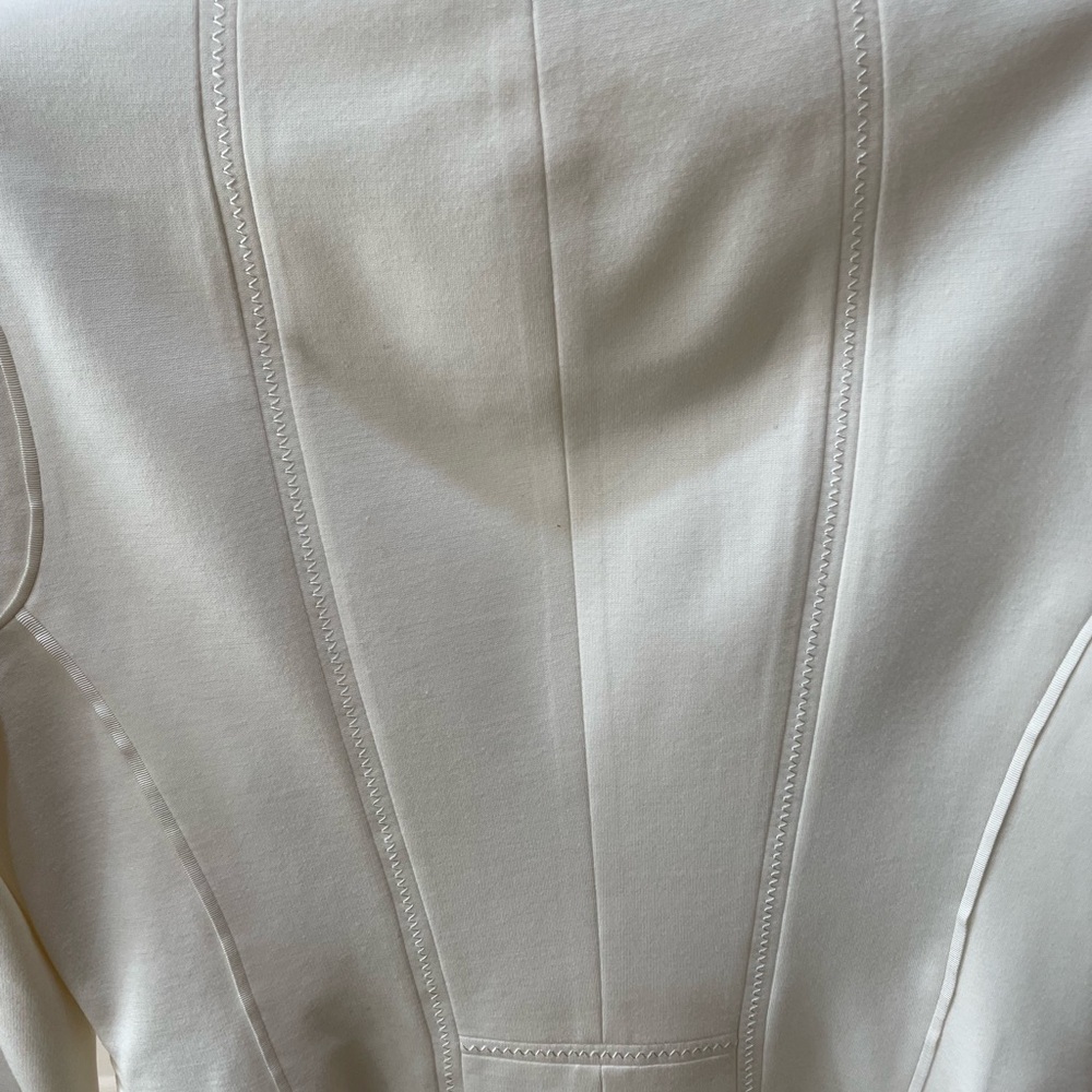 Off white cropped jacket with military style buttons and brocade - Picture 4 of 4